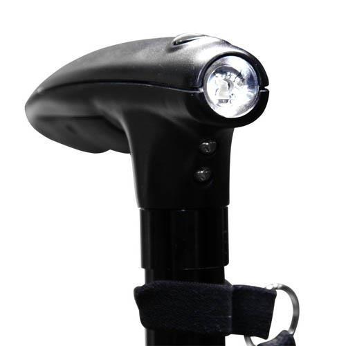 Bastón Plegable con Luz LED y Base Cuádruple